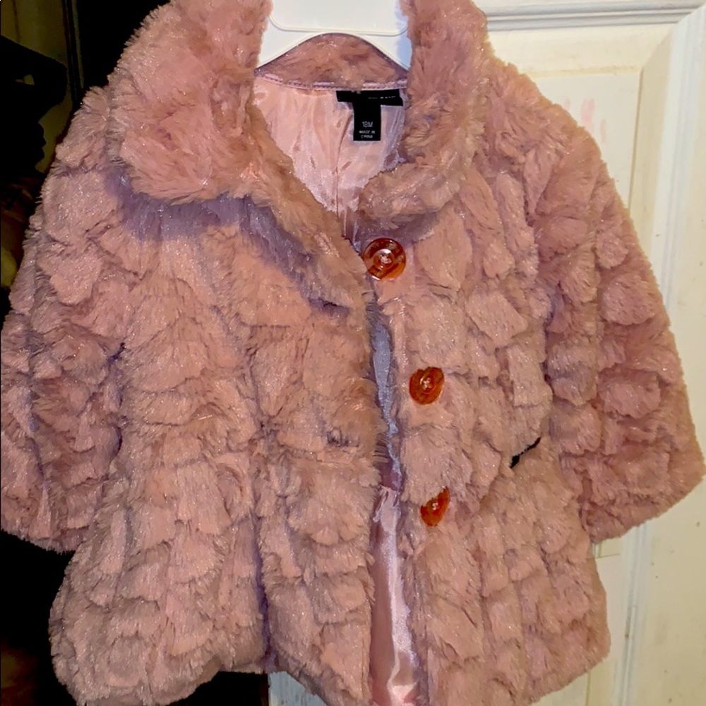 NWT Calvin Klein Jean fur jacket